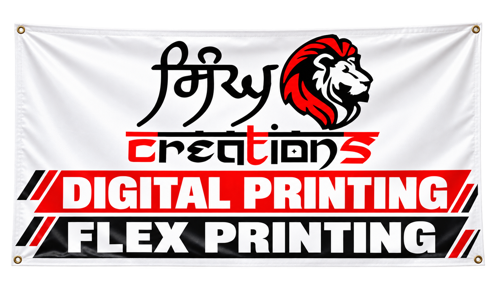 Illustrative Singh Creations printed flex banner